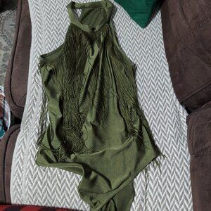 Green Tank Bodysuit Size Small